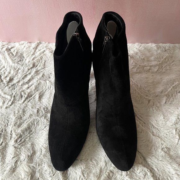 HP🍁Bandolino Black Suede Booties Boots Sz. 11 - Picture 5 of 7